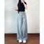 Quần Jean Nữ Hari Ống Rộng Suông Cạp Cao Màu Wash Retro Tôn Dáng Quần Bò Dễ Phối Đồ Đi Học Đi Làm