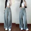 Quần Jean Nữ Hari Ống Rộng Suông Cạp Cao Màu Wash Retro Tôn Dáng Quần Bò Dễ Phối Đồ Đi Học Đi Làm