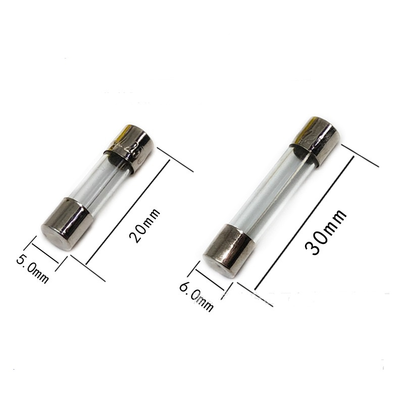 5 cái cầu chì ống thủy tinh 5*20mm 5x20mm 1.6A 3A 5A 7A 8A 125V ngắt nhanh bảo vệ thiết bị điện Nhật 100V khi quá tải