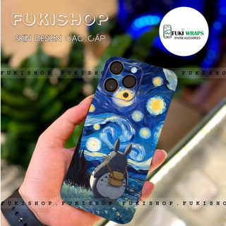 Miếng dán Skin Mặt Lưng Totoro MS03 FULL VIỀN Dành cho Các dòng ANDROID, 16 pro max 15 pro max 14 pro max 13 pro max