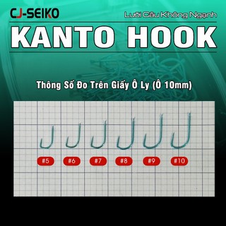 Hộp 100 Lưỡi Câu Đài CJ Seiko Kanto Xanh Lưỡi Câu Cá Hợp Kim Titan Siêu Bén Nhẹ Chuyên Trị Cá Nhát