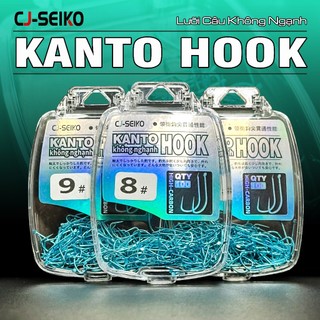 Hộp 100 Lưỡi Câu Đài CJ Seiko Kanto Xanh Lưỡi Câu Cá Hợp Kim Titan Siêu Bén Nhẹ Chuyên Trị Cá Nhát