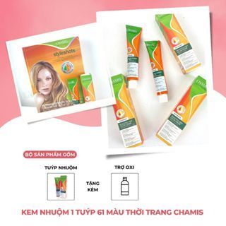 [QUÀ TẶNG KHÔNG BÁN] Kem nhuộm tóc thời trang không tẩy tóc, phủ bạc không hôi, không khô tóc, đi kèm Oxy CHAMIS