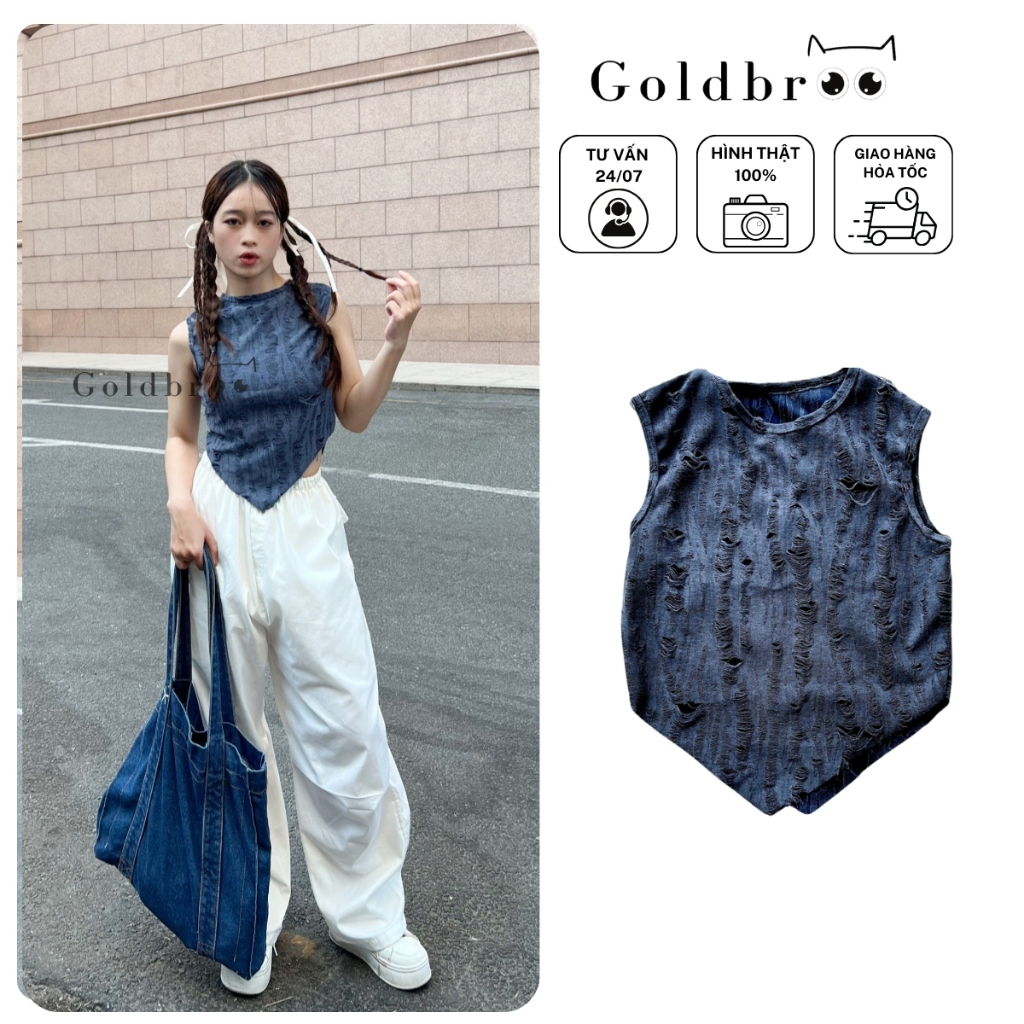 Áo kiểu nữ lai chéo vải rách dáng ôm body cool GB002 | Shopee Việt Nam