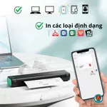 Máy in mini cầm tay A4 bin sạc kết nối bluetooth mực rõ nét bền in mượt IN SCAN tài liệu hợp đồng — ảnh 2