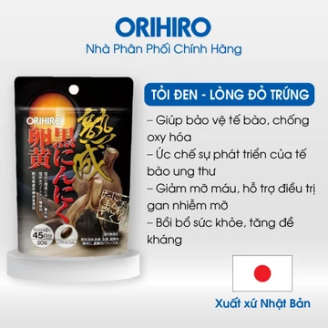 Viên nang lòng đỏ trứng tỏi đen Orihiro 90 viên - NPP Chính Hãng Orihiro