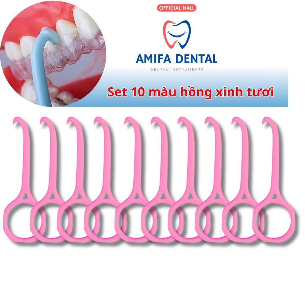 Set 10 Cây Móc Tháo Khay Chỉnh Nha Invisalign, Zenyum, Leetray, Móc Tháo Khay Niềng Răng Chống Trượt