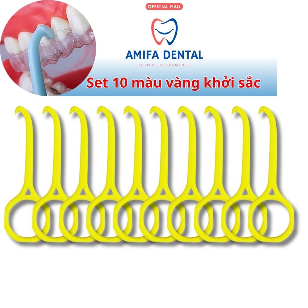 Set 10 Cây Móc Tháo Khay Chỉnh Nha Invisalign, Zenyum, Leetray, Móc Tháo Khay Niềng Răng Chống Trượt