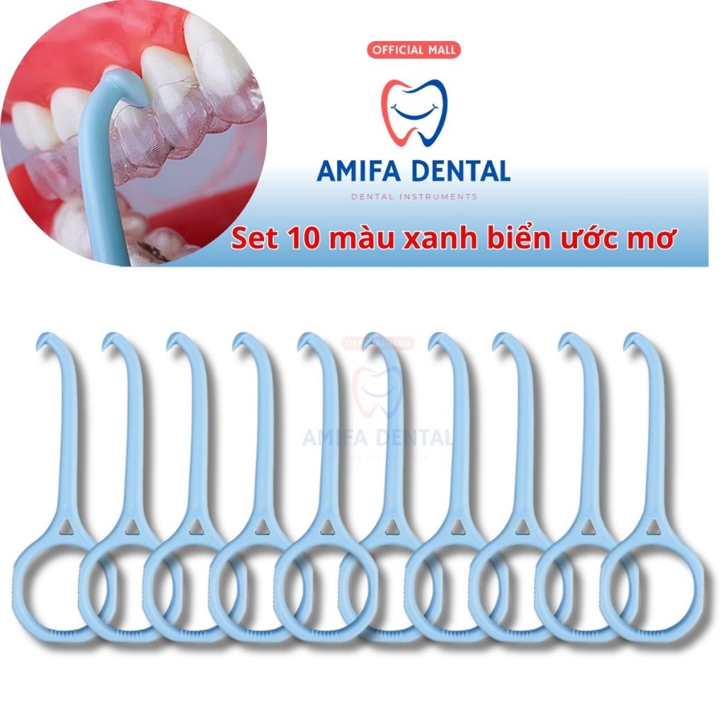 Set 10 Cây Móc Tháo Khay Chỉnh Nha Invisalign, Zenyum, Leetray, Móc Tháo Khay Niềng Răng Chống Trượt