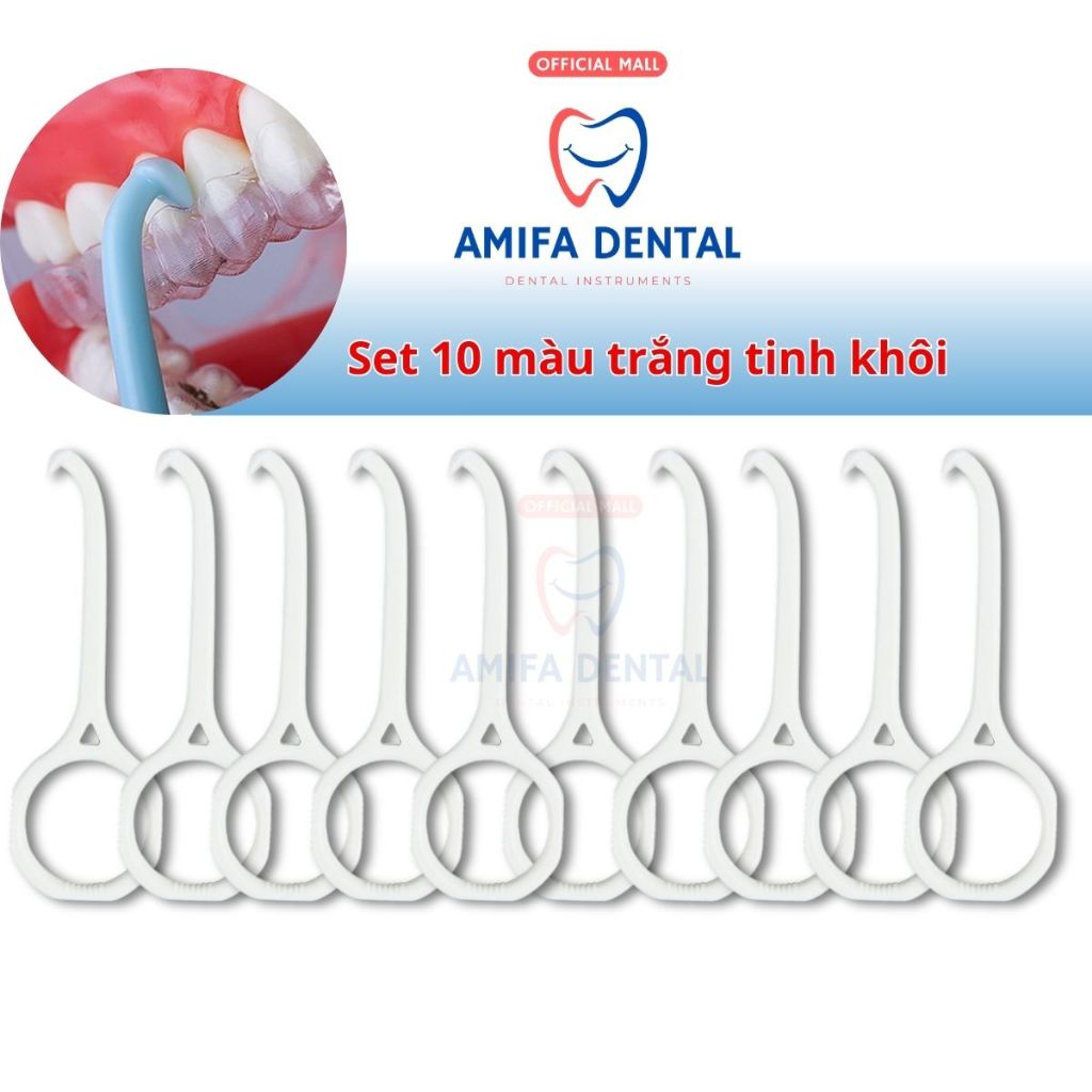 Set 10 Cây Móc Tháo Khay Chỉnh Nha Invisalign, Zenyum, Leetray, Móc Tháo Khay Niềng Răng Chống Trượt