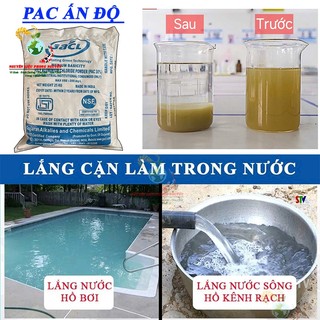 Bao 25kg PAC 30% Ấn Độ, PAC Trắng, PAC Lắng Cặn Làm Trong Nước