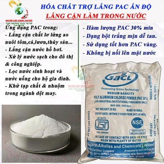 Bao 25kg PAC 30% Ấn Độ, PAC Trắng, PAC Lắng Cặn Làm Trong Nước