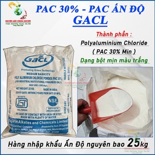 1kg PAC 30%, PAC lắng cặn, lắng tụ chất lơ lửng, làm trong nước, PAC Ấn Độ