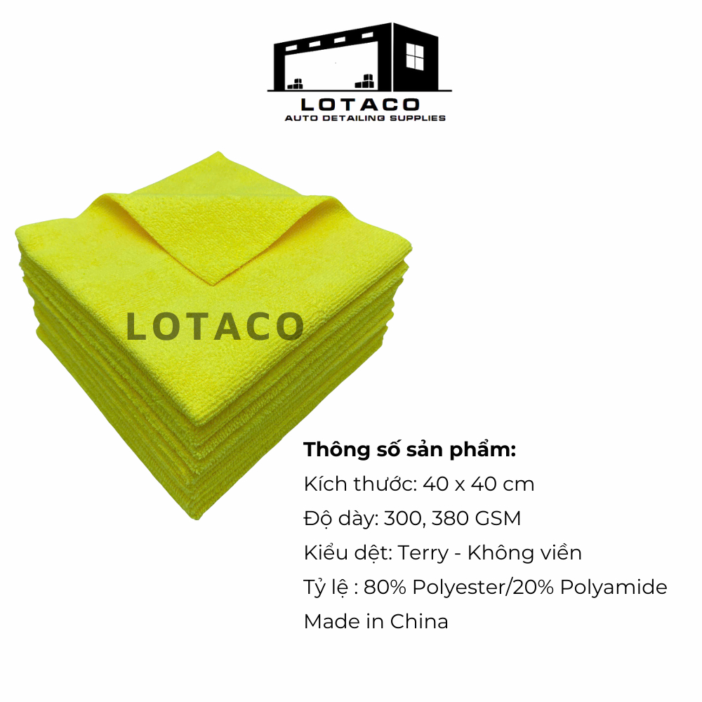 COMBO 10 Khăn microfiber đa năng detailing EDGELESS 300 Lotaco - lau Ceramic, si đánh bóng, nội thất | BigBuy360 - bigbuy360.vn