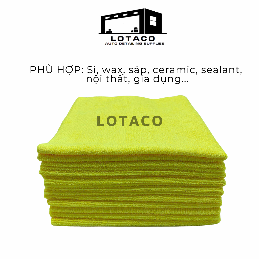COMBO 10 Khăn microfiber đa năng detailing EDGELESS 300 Lotaco - lau Ceramic, si đánh bóng, nội thất | BigBuy360 - bigbuy360.vn