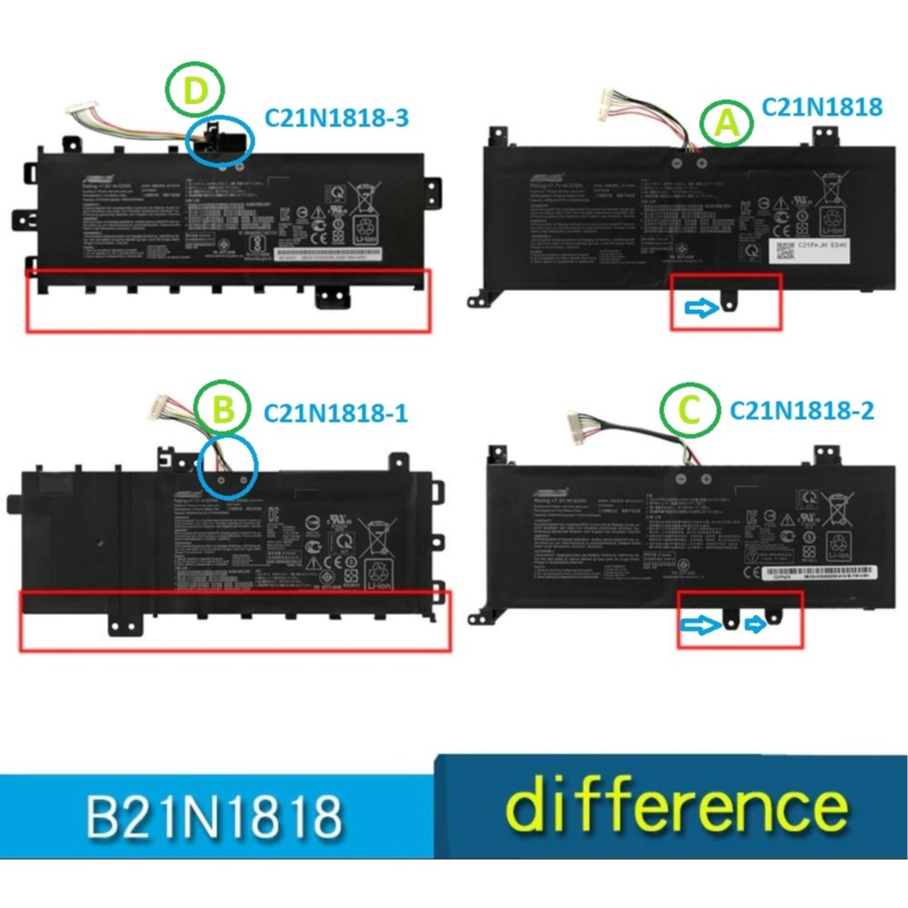 [Gói Bảo Hành 6 Tháng] cho Pin Laptop ASUS C21N1818 Vivobook A409 A409F A509 A509FB A509FJ A509MA A509FL F409 F409F F509