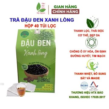 Hộp 40 gói trà đậu đen túi lọc Bảo Khang, đậu đen xanh lòng rang, thơm ngon, tốt cho cơ thể