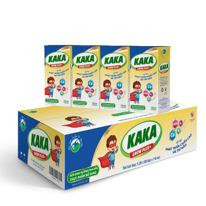 Thùng 48 hộp Sữa Kaka Grow Plus / Kaka Optipro x 110ml (đate mới ạ ...