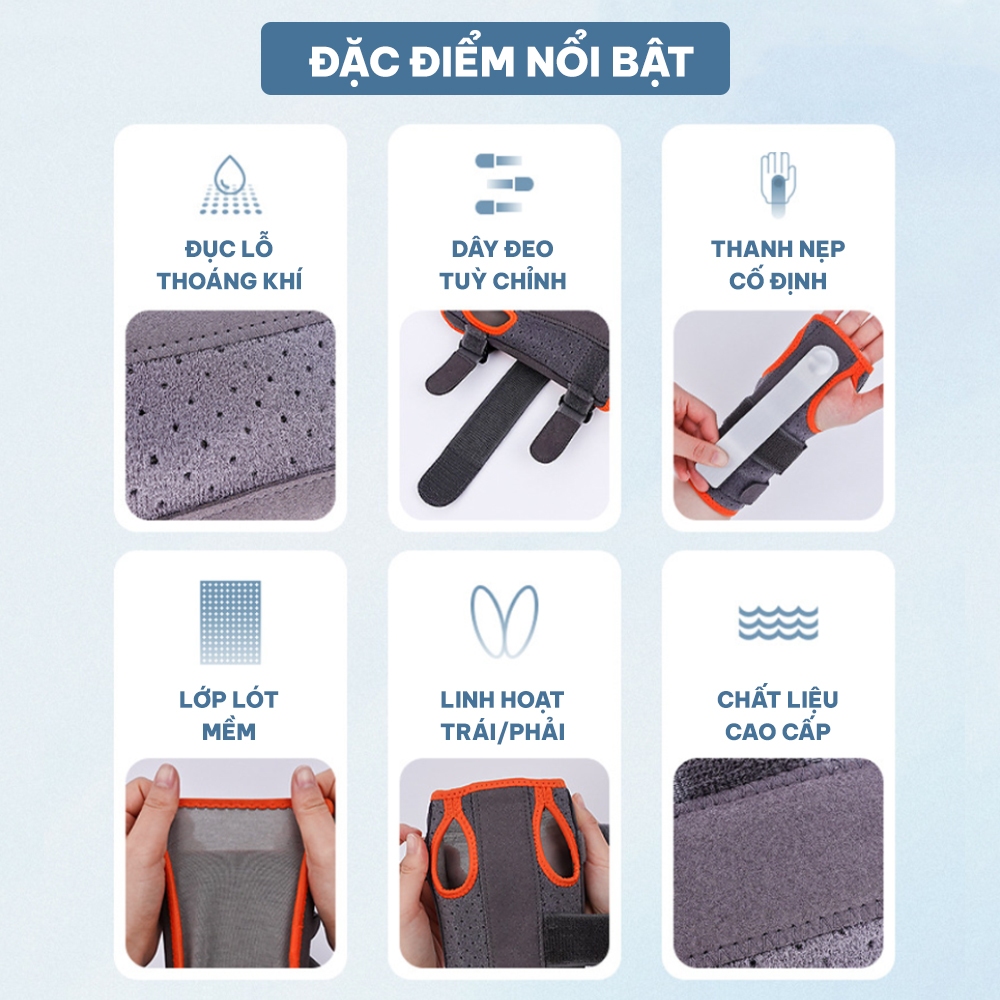 Băng quấn cổ tay có thanh nẹp cố định, bảo vệ cổ tay chính hãng GoodFit GF310W