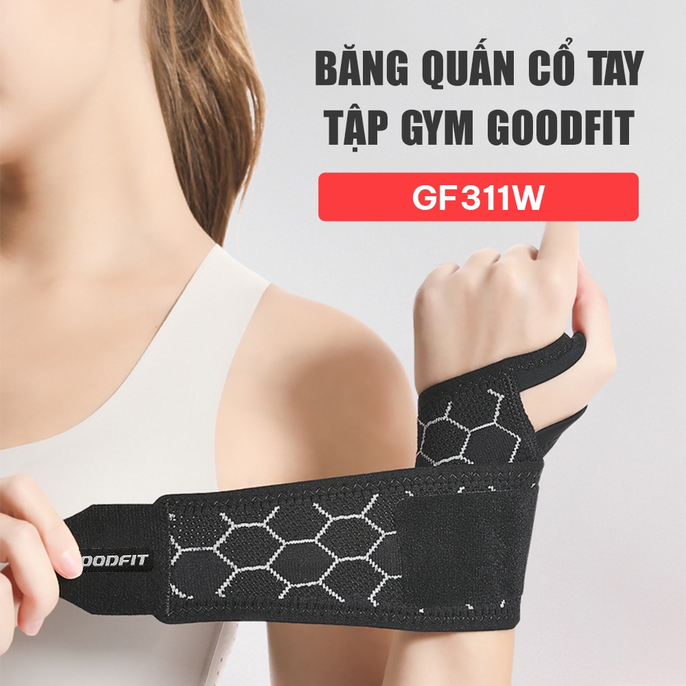 Băng quấn cổ tay chơi thể thao, thoáng khí, bảo vệ cổ tay chính hãng GoodFit GF311W