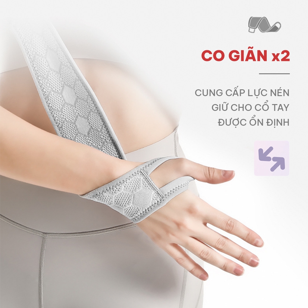 Băng quấn cổ tay chơi thể thao, thoáng khí, bảo vệ cổ tay chính hãng GoodFit GF311W