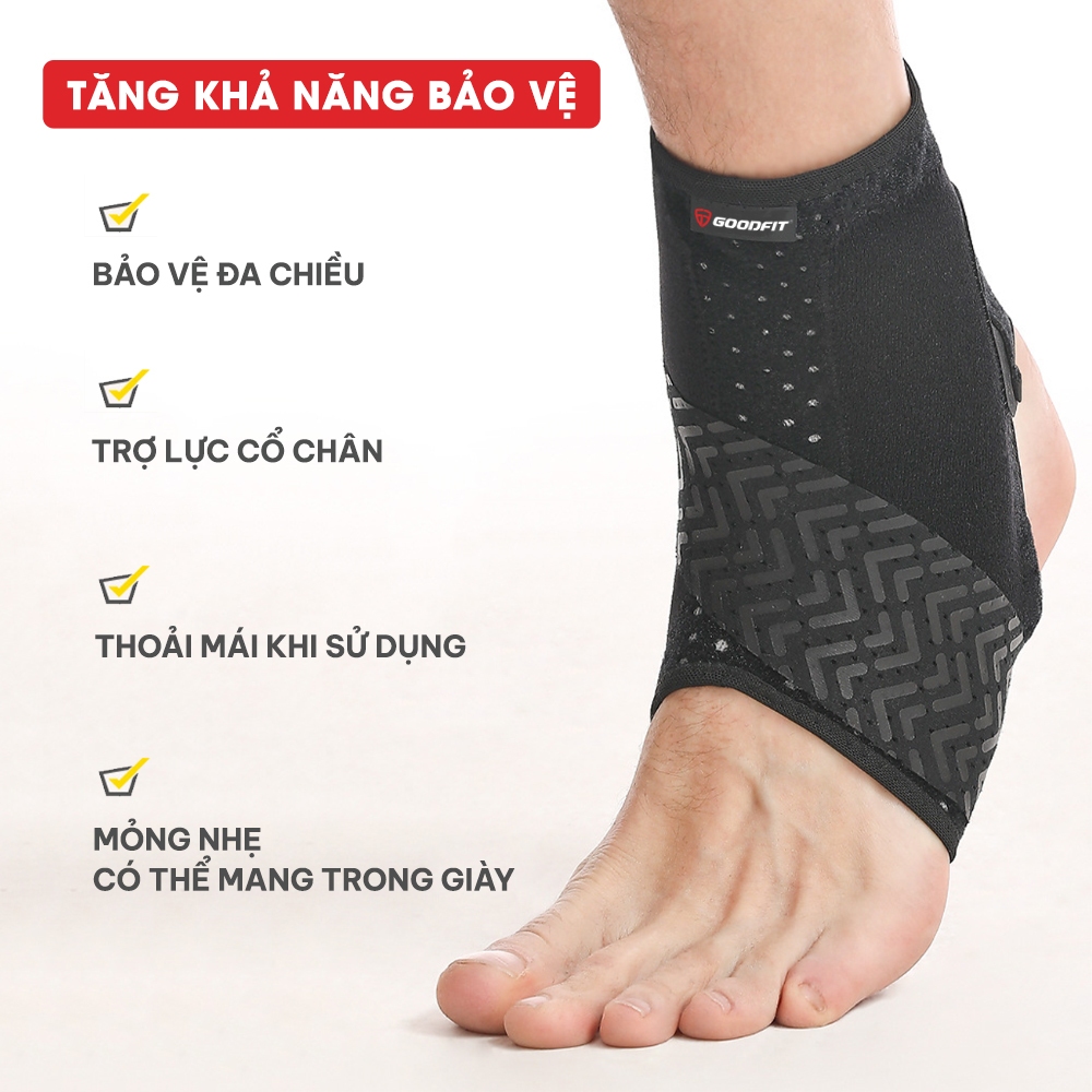 Băng quấn cổ chân GoodFit GF618A cao cấp, đai hỗ trợ mắt cá chân tập gym, thể thao, đạp xe, chạy bộ