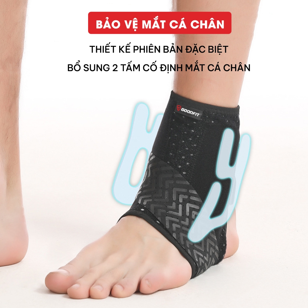 Băng quấn cổ chân GoodFit GF618A cao cấp, đai hỗ trợ mắt cá chân tập gym, thể thao, đạp xe, chạy bộ