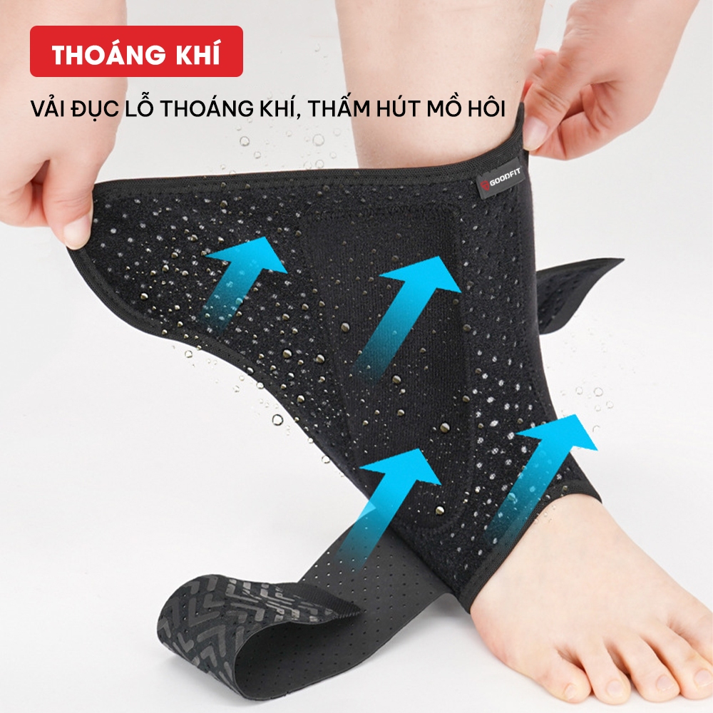 Băng quấn cổ chân GoodFit GF618A cao cấp, đai hỗ trợ mắt cá chân tập gym, thể thao, đạp xe, chạy bộ