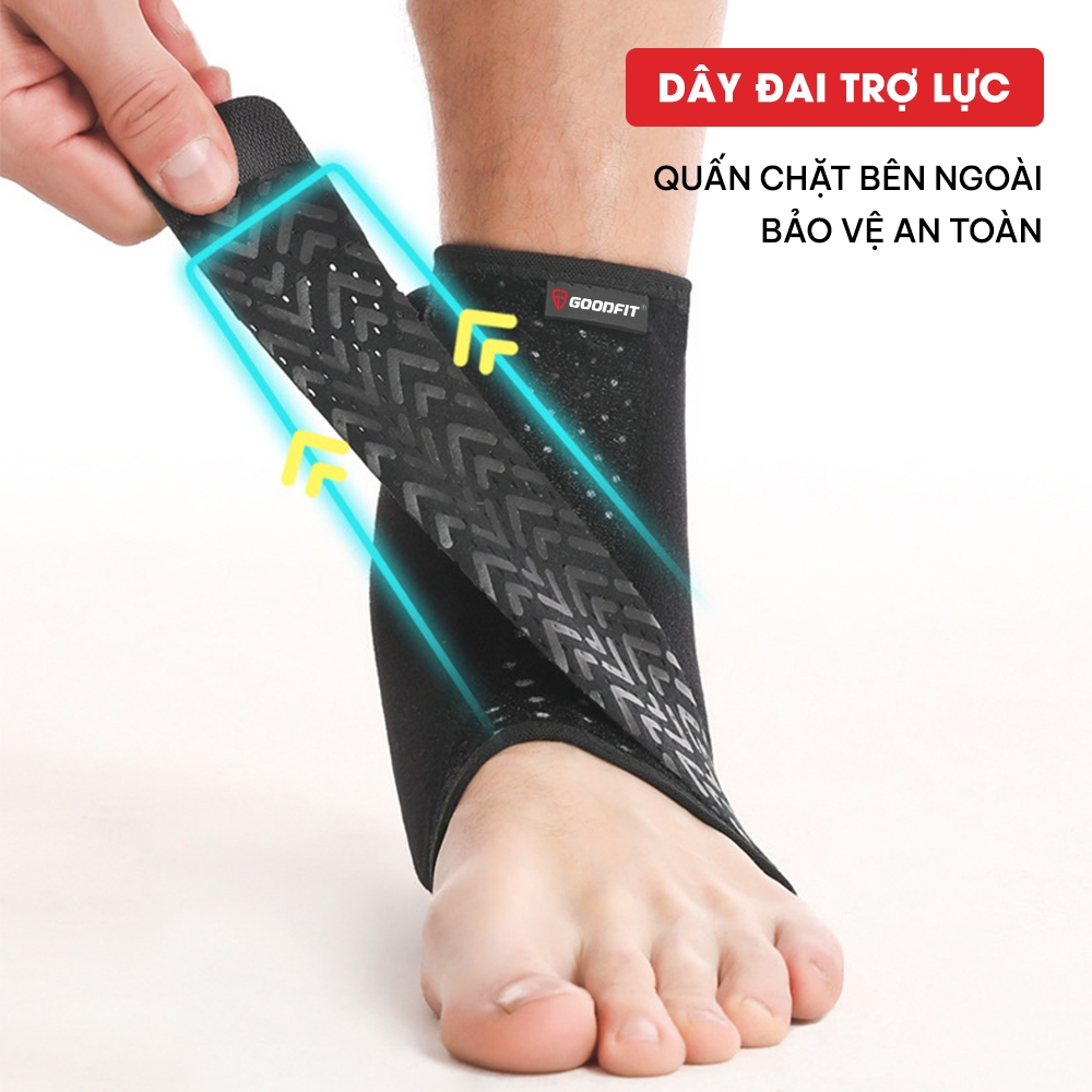 Băng quấn cổ chân GoodFit GF618A cao cấp, đai hỗ trợ mắt cá chân tập gym, thể thao, đạp xe, chạy bộ