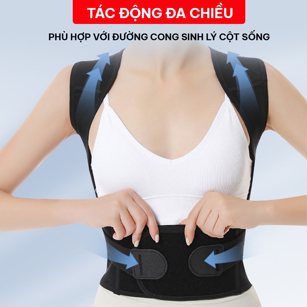 Ảnh Đai chống gù lưng nam, nữ, trẻ em hỗ trợ cải thiện vóc dáng chính hãng GoodFit GF716P 4