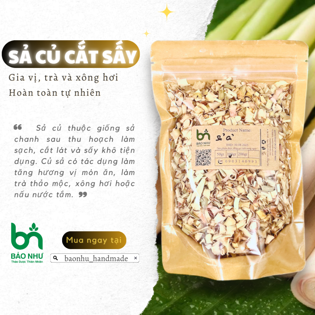Sả củ cắt lát sấy khô làm trà, xông hơi, gia vị | Shopee Việt Nam
