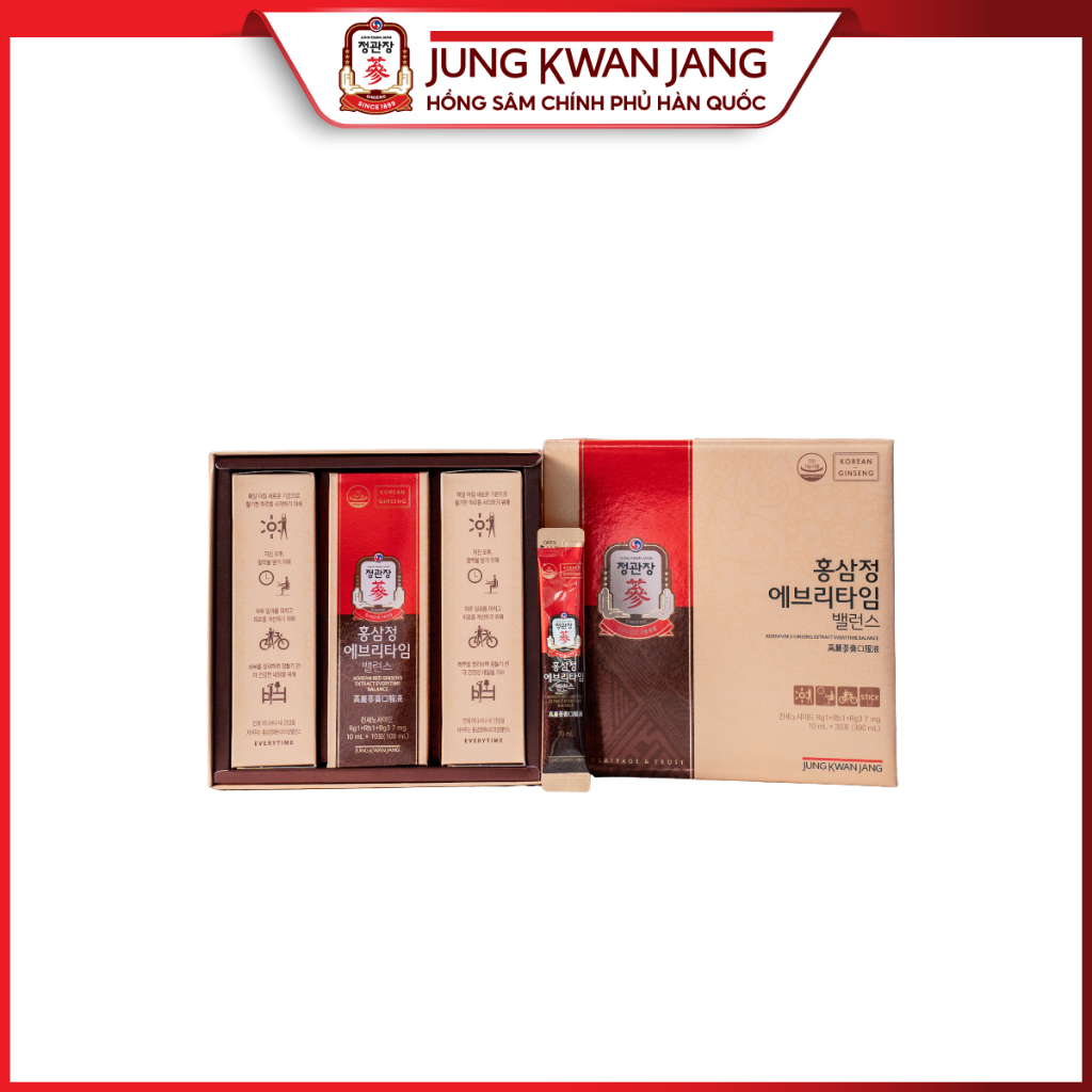 Ảnh Tinh Chất Hồng Sâm Pha Sẵn KGC Jung Kwan Jang EveryTime Balance 10 gói 3