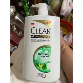 Dầu gội Clear bạc hà 880g/1,4kg mát lạnh bạc hà hết gàu hết ngứa