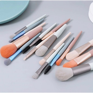 Bộ Cọ Trang Điểm 8 Cây Vintage Mền Mượt Siêu Cute Trong Túi Zip