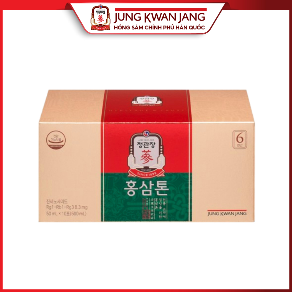 Ảnh Nước Hồng Sâm Hàn Quốc Pha Sẵn KGC Jung Kwan Jang Tonic (50ml x 10 gói) 1