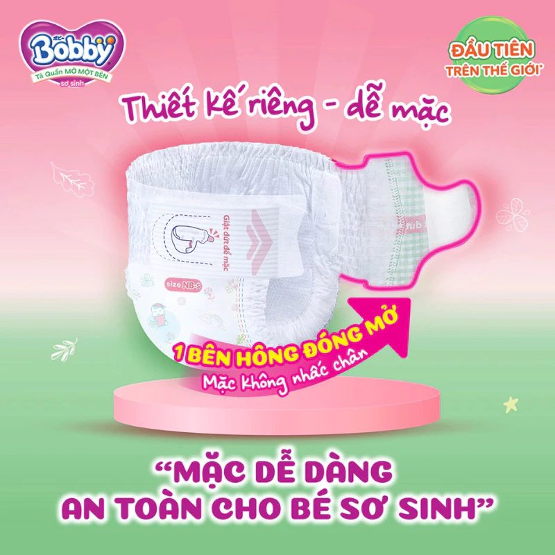 [MỚI] Conbo 1bịchTã/bỉm quần Mở Một Bên Bobby Đầu Tiên Trên Thế Giới mua 3 tặng gấu ong