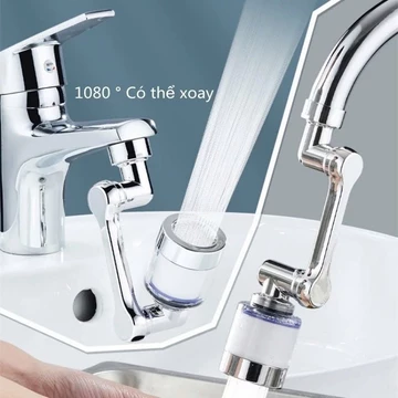 Đầu Lọc Nước Tại Vòi Xoay 1080 Độ Đầu Vòi Lọc Nước Sạch Cho Bồn Rửa Mặt Lọc Sạch Cặn Bẩn An Toàn Tiện Lợi