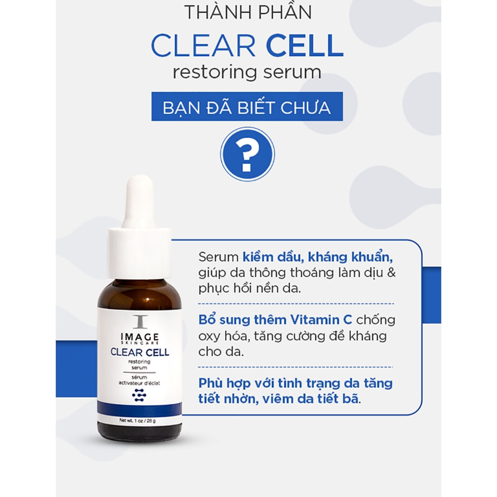 Ảnh Serum làm dịu da kiểm soát bã nhờn Image Skincare Clear Cell Restoring Serum Oil Free 28g 2