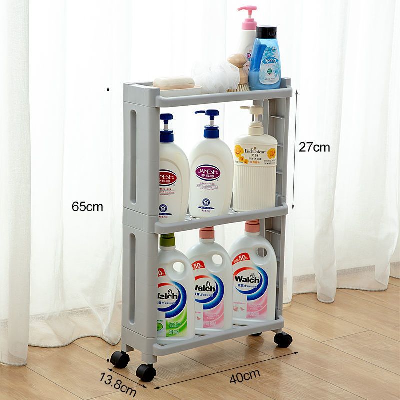Kệ Khe Hẹp 15cm 3 Tầng COZYHOME Có Bánh Xe | Kệ Nhựa PP Cao Cấp Đựng Đồ Nhà Tắm – Nhà Bếp Tiết Kiệm Không Gian
