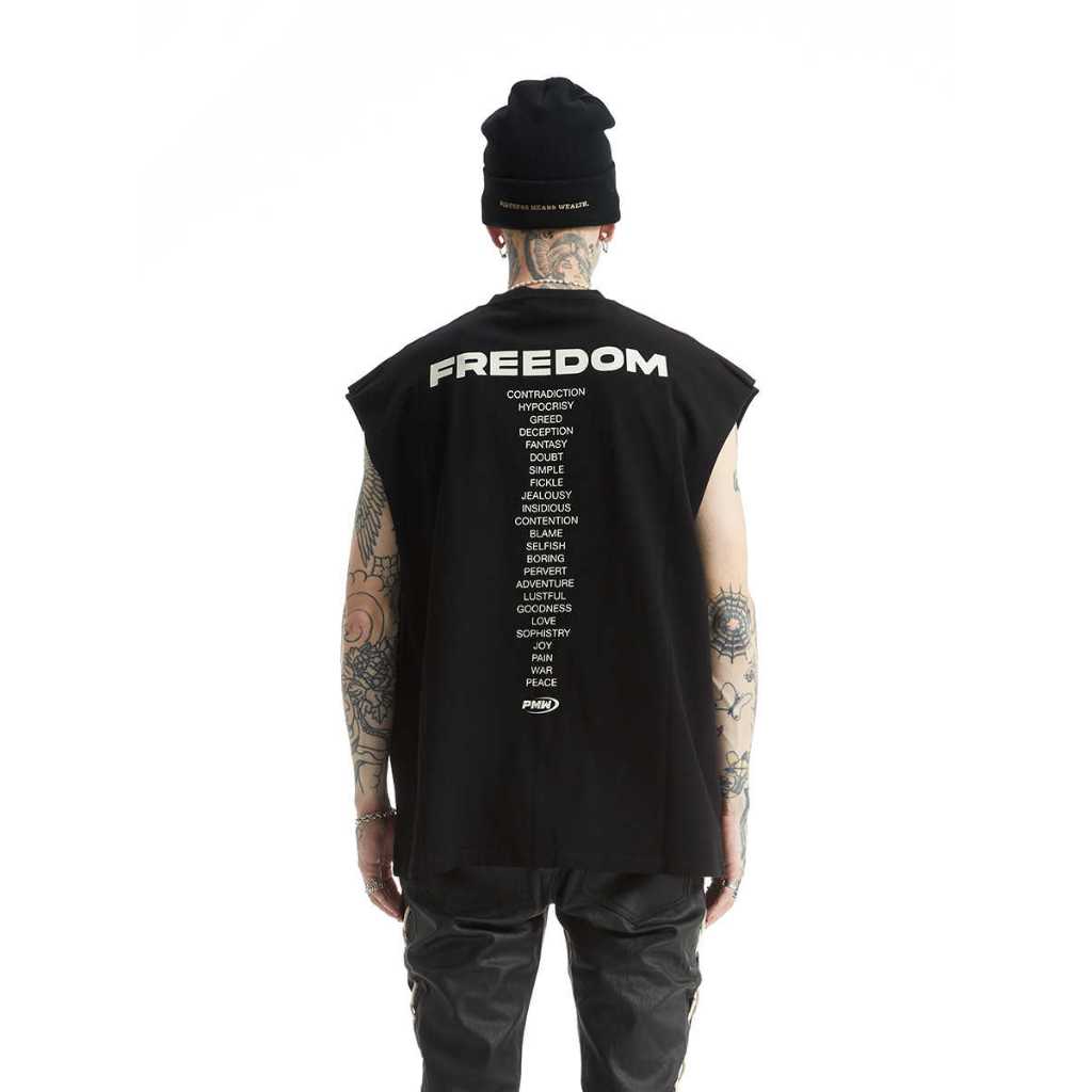 Áo Tank Top Nam Nữ RedLabel In Họa Tiết FREEDOM , Áo Ba Lỗ Sát Nách Nam Nữ Cotton Cá Tính TT13