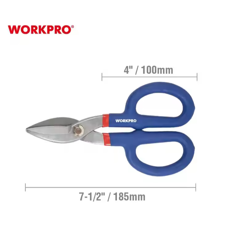 Kéo cắt tôn thẳng WORKPRO 180mm (7"), 250mm (10"), 300mm (12") WP214011 - 214012 - 214013 HÀNG CHUẨN CHÍNH HÃNG