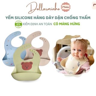 <Tổng hợp> Yếm ăn dặm silicone gấu, thỏ ngộ nghĩnh siêu xinh