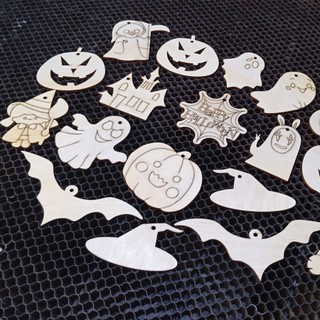 [Sỉ_1.5k/c] SET 100 Hình Gỗ Tô Màu Trang Trí Halloween - Quà Tặng Halloween - Chọn Radom Ngẫu Nhiên