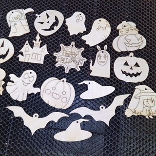 [Sỉ_1.5k/c] SET 100 Hình Gỗ Tô Màu Trang Trí Halloween - Quà Tặng Halloween - Chọn Radom Ngẫu Nhiên