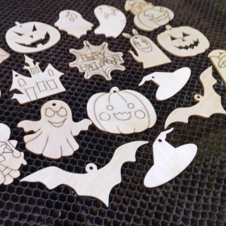[Sỉ_1.5k/c] SET 100 Hình Gỗ Tô Màu Trang Trí Halloween - Quà Tặng Halloween - Chọn Radom Ngẫu Nhiên