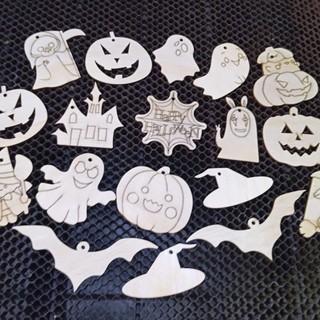 [Sỉ_1.5k/c] SET 100 Hình Gỗ Tô Màu Trang Trí Halloween - Quà Tặng Halloween - Chọn Radom Ngẫu Nhiên