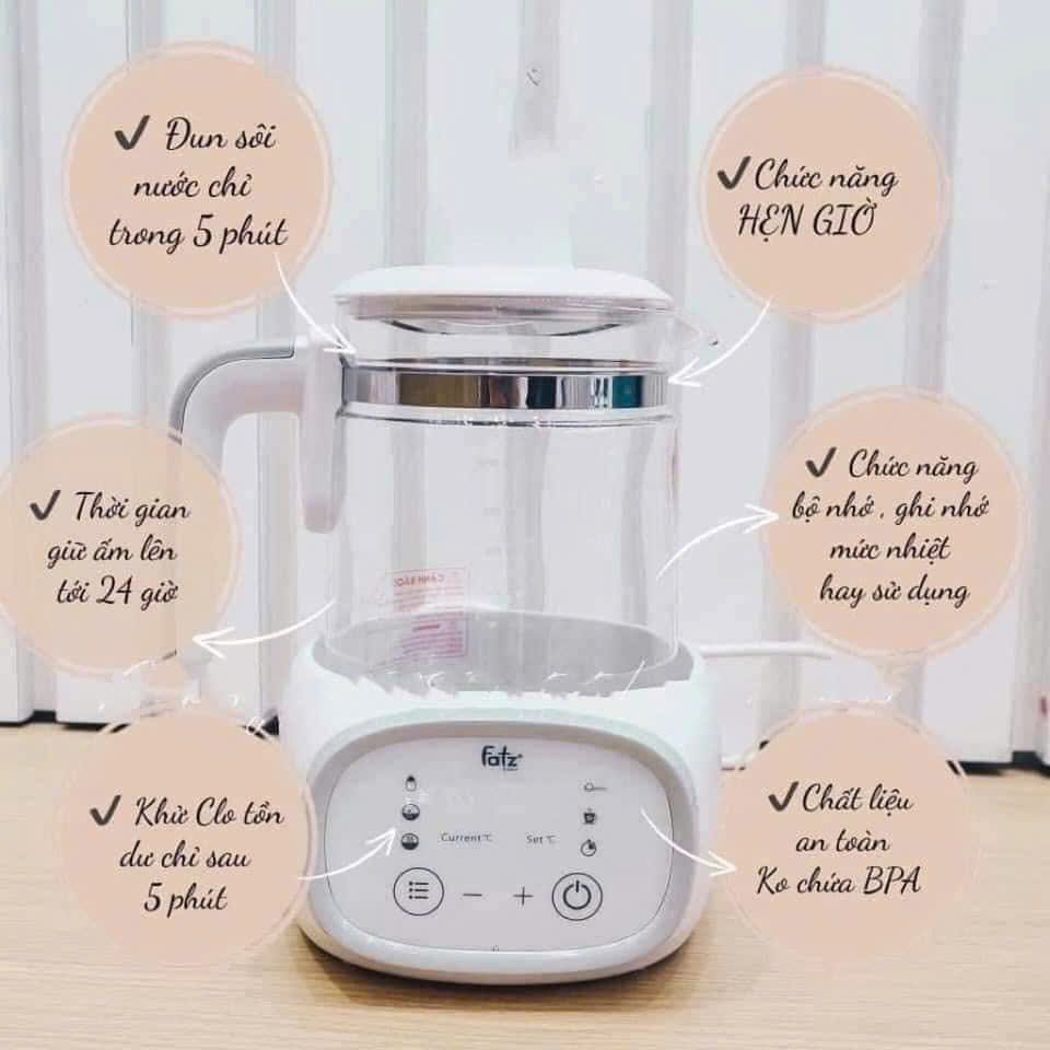 Fatz Baby - Máy đun và hâm nước pha sữa điện tử Fatz baby Quick 9 - 1,2L - Công suất 800W
