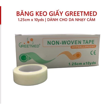 ❤ Băng keo cuộn y tế bằng giấy thẩm mỹ 1.25cm cho da nhạy cảm Băng keo giấy y tế cố định mũi Băng keo giấy 1.25cm x 5m