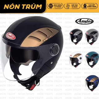 Mũ bảo hiểm 3/4 Andes 219C có 2 kính dành cho nam nữ đi xe máy