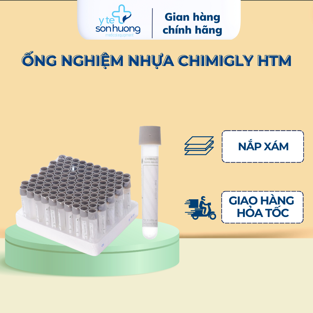 Ống nghiệm nhựa Chimigly HTM trung tính nắp màu xám | Shopee Việt Nam